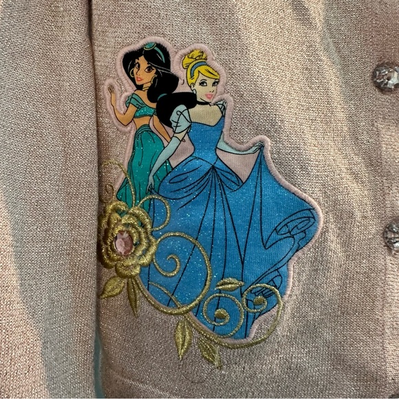Disney Princess pink glitter sweater -size girls 5/6 - Picture 2 of 7